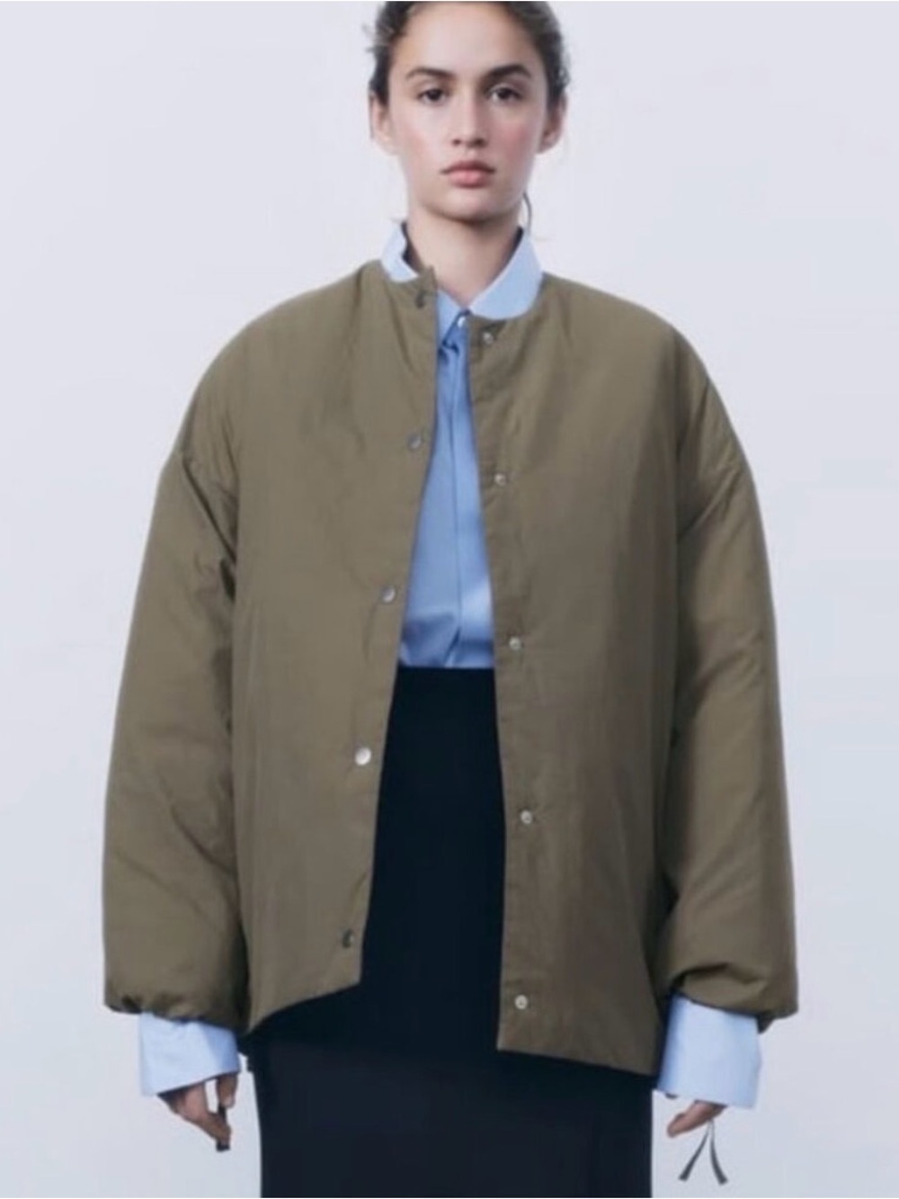 ZARA • Puffer Water Repellent Anorak ZW Collection Jacket Coat Sz M NWT